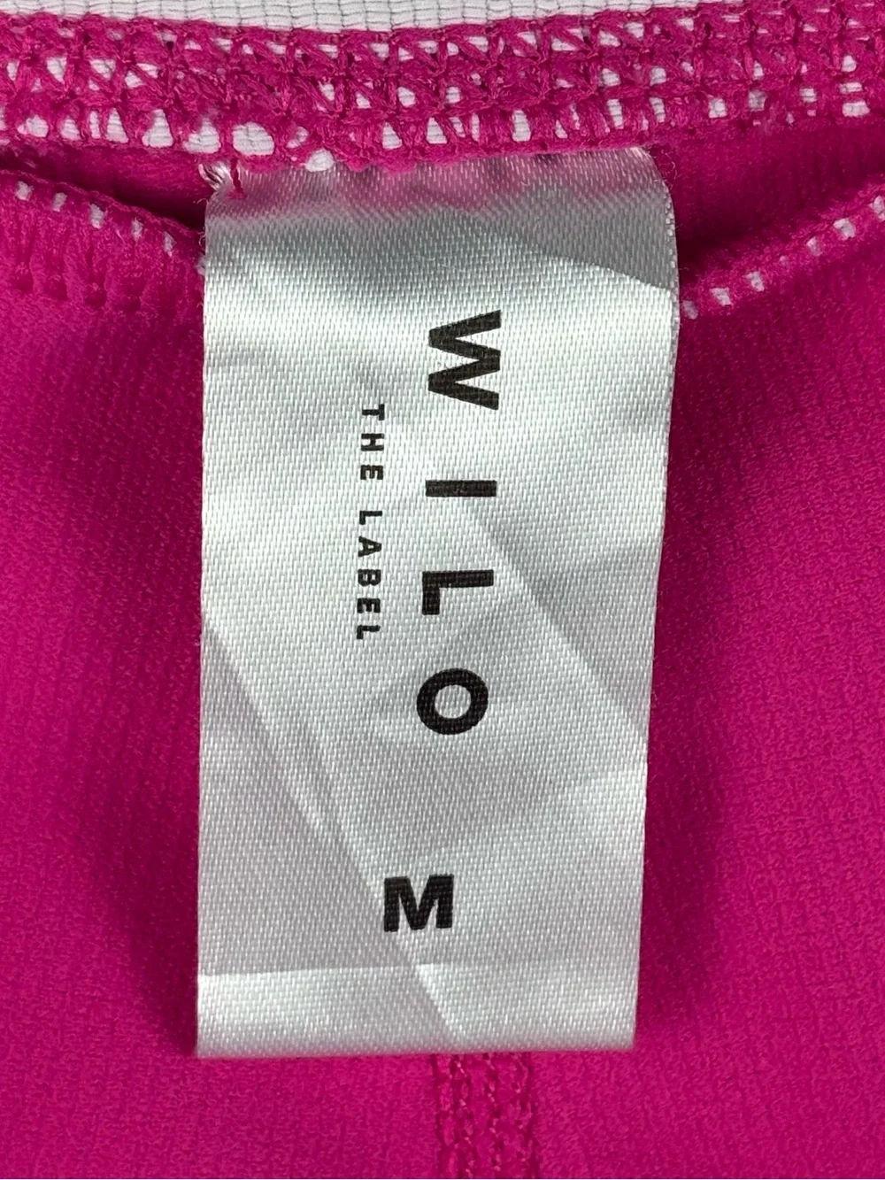 WILO The Label Pink Ribbed Biker Shorts Medium Activewear Pockets Workout